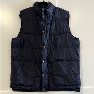 Men's Land’s End Navy Puffer Vest XL 46-48